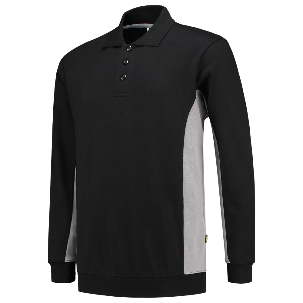 Tricorp Polosweater Bicolor - zwart/grijs
