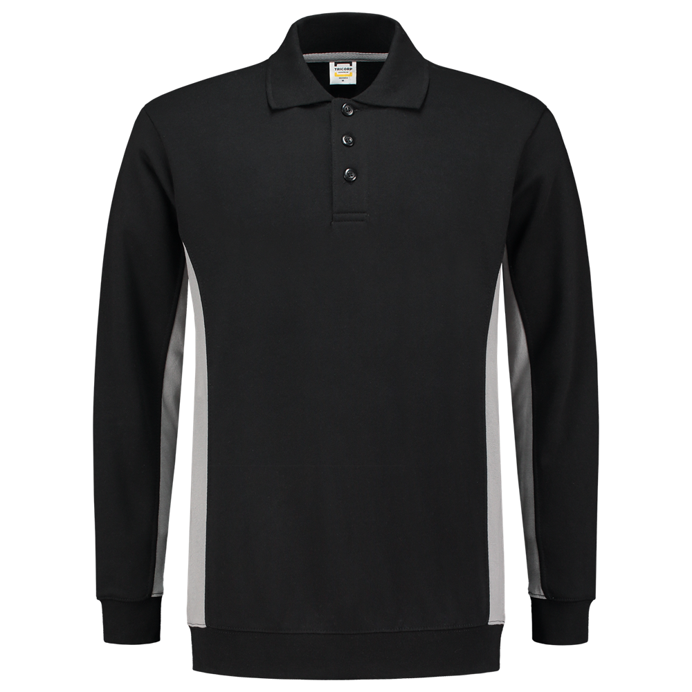 Tricorp Polosweater Bicolor - zwart/grijs, foto 2 van 5