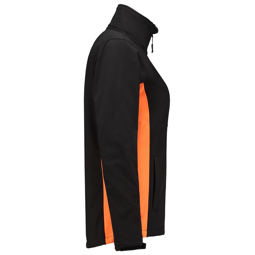 Tricorp Softshell Bicolor Dames - zwart/oranje, foto 4 van 5