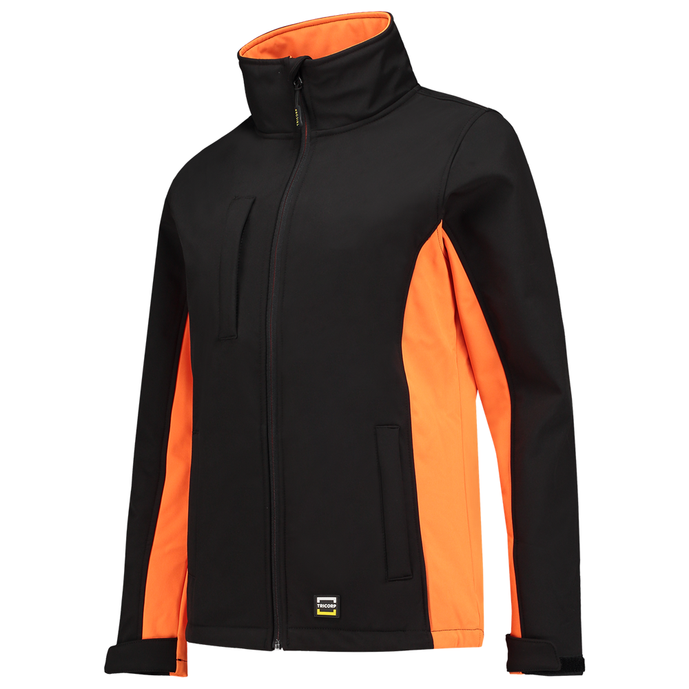 Tricorp Softshell Bicolor Dames - zwart/oranje