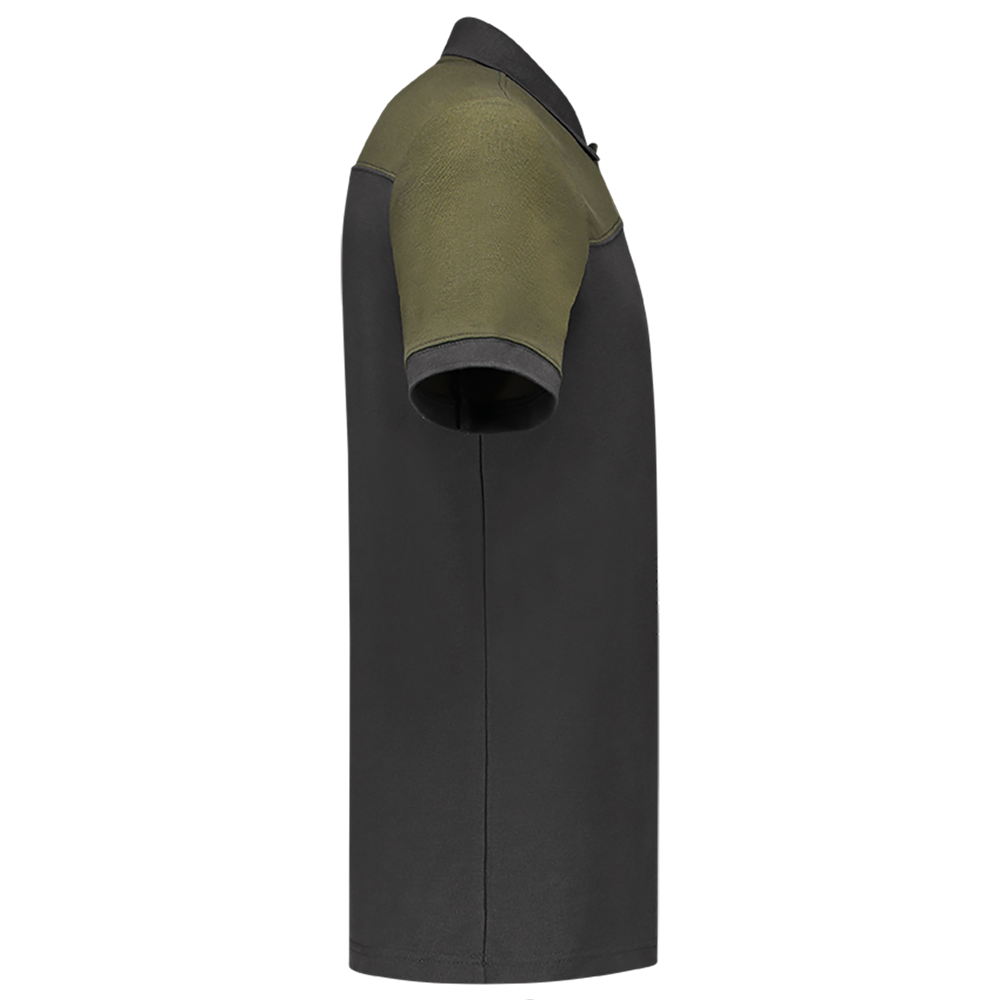 Tricorp Poloshirt Bicolor Naden - donkergrijs/army, foto 4 van 5