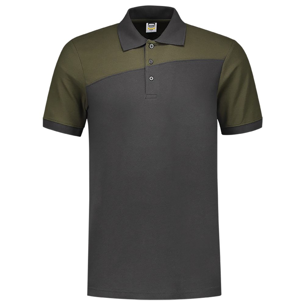 Tricorp Poloshirt Bicolor Naden - donkergrijs/army, foto 3 van 5