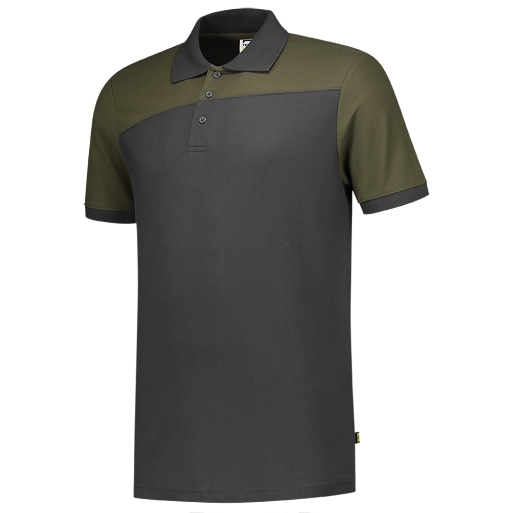 Tricorp Poloshirt Bicolor Naden - donkergrijs/army