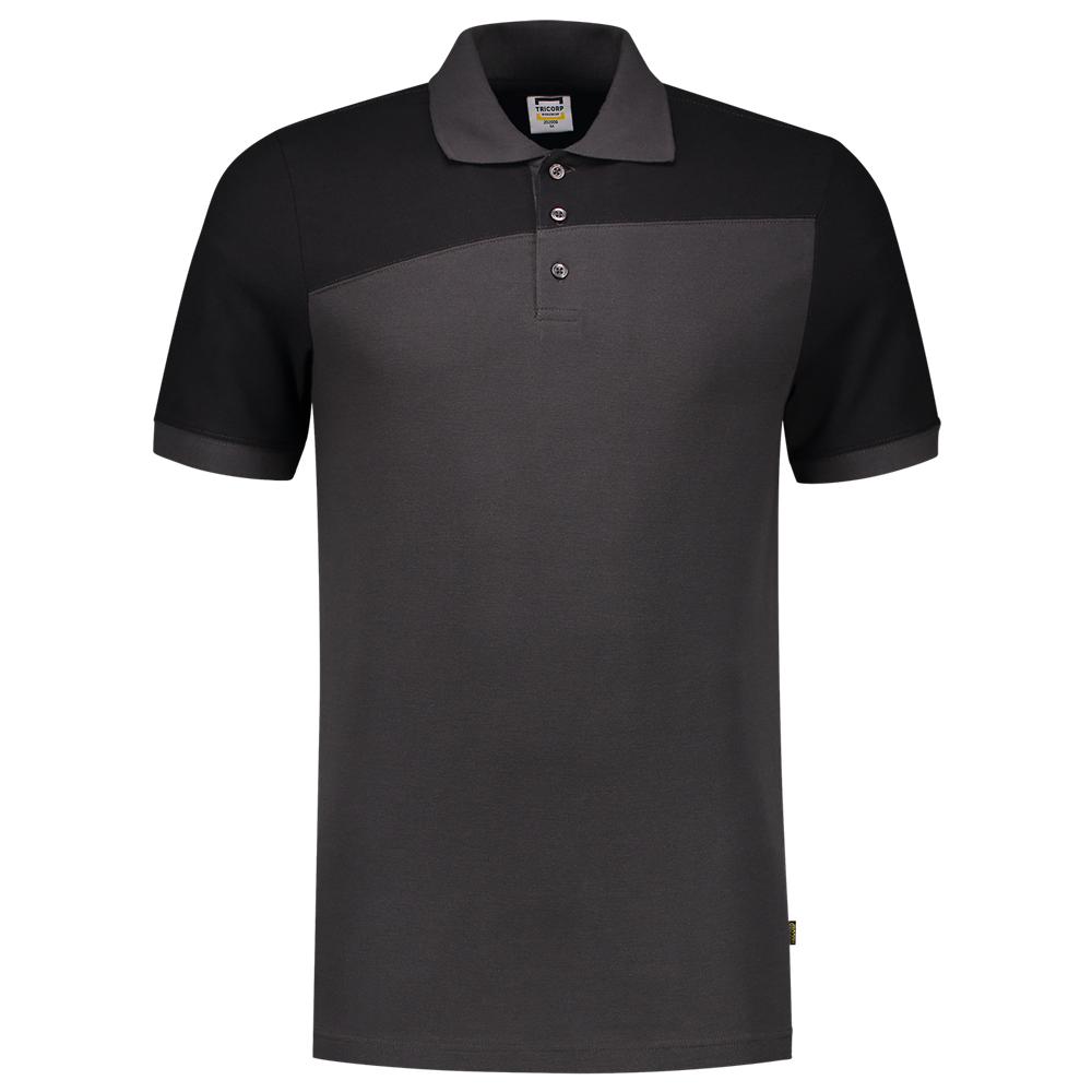 Tricorp Poloshirt Bicolor Naden - donkergrijs/zwart, foto 3 van 5