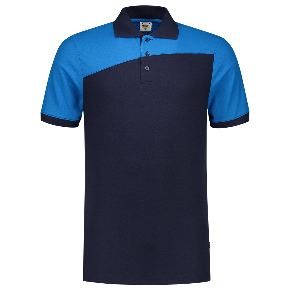 Tricorp Poloshirt Bicolor Naden - ink/turquoise, foto 2 van 5