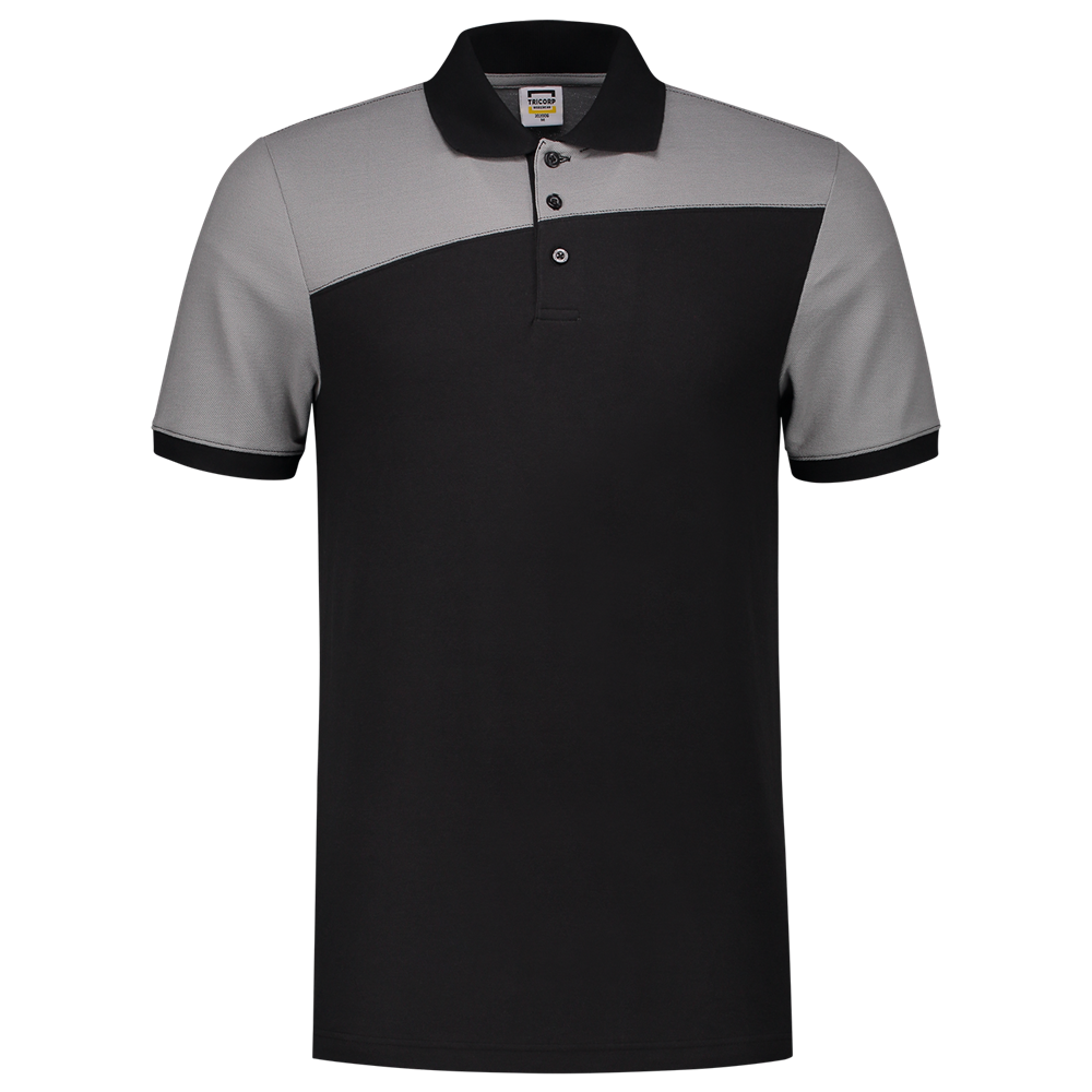 Tricorp Poloshirt Bicolor Naden - zwart/grijs, foto 2 van 5