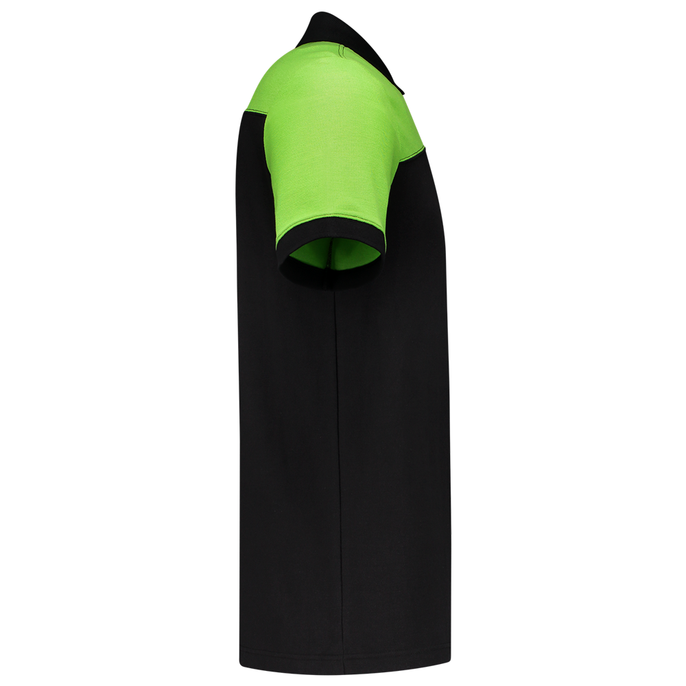 Tricorp Poloshirt Bicolor Naden - zwart/lime, foto 4 van 5