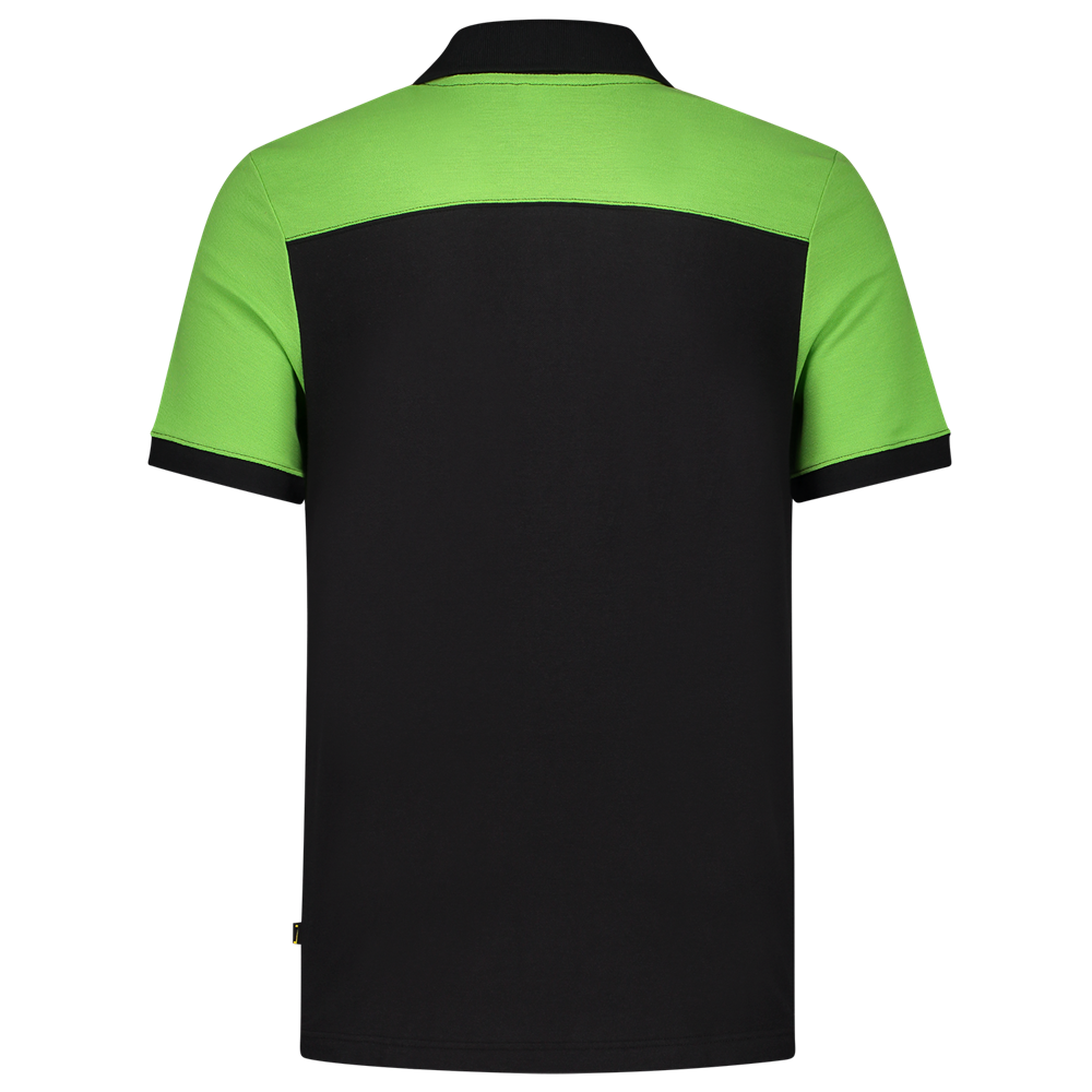 Tricorp Poloshirt Bicolor Naden - zwart/lime, foto 3 van 5