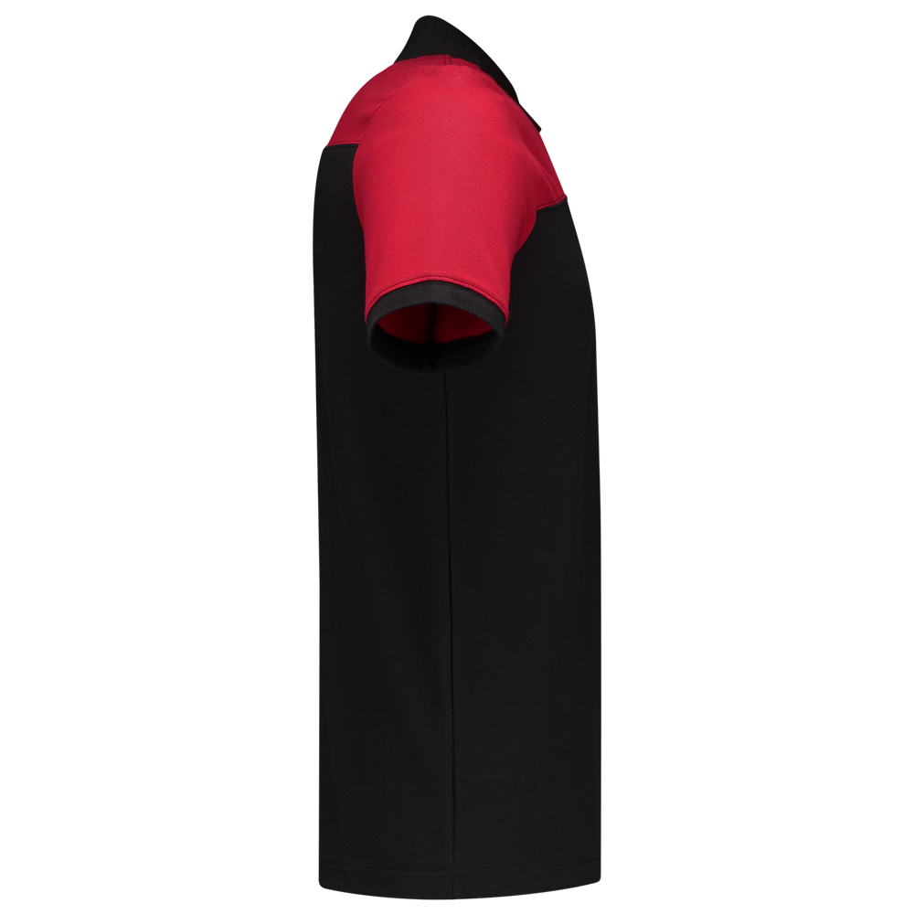 Tricorp Poloshirt Bicolor Naden - zwart/rood, foto 4 van 5