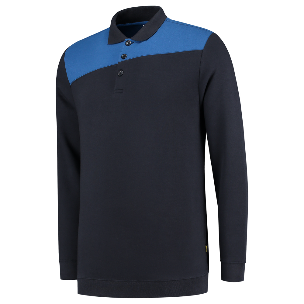 Tricorp Polosweater Bicolor Naden - navy/blauw