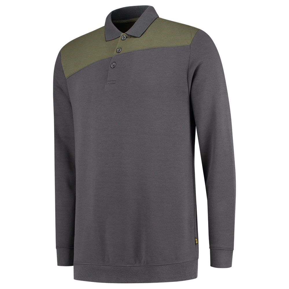 Tricorp Polosweater Bicolor Naden - donkergrijs/army