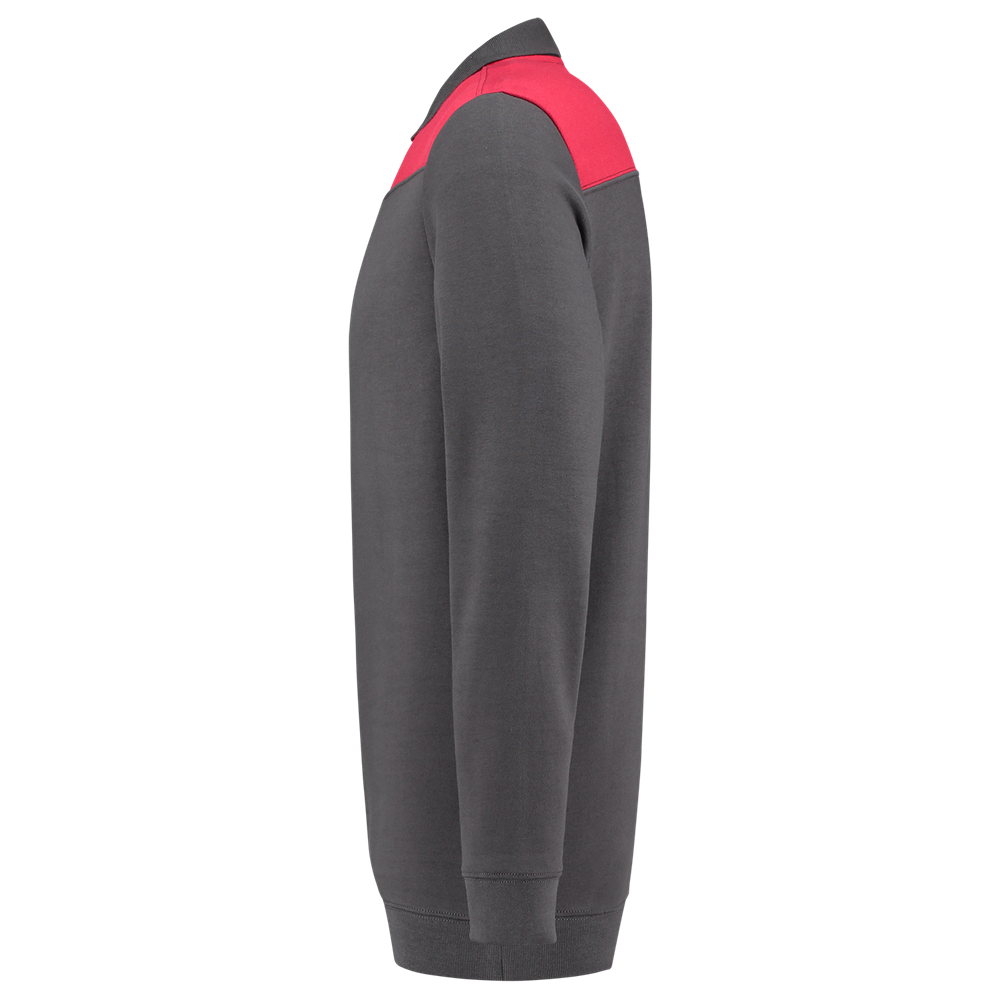 Tricorp Polosweater Bicolor Naden - donkergrijs/rood, foto 5 van 5