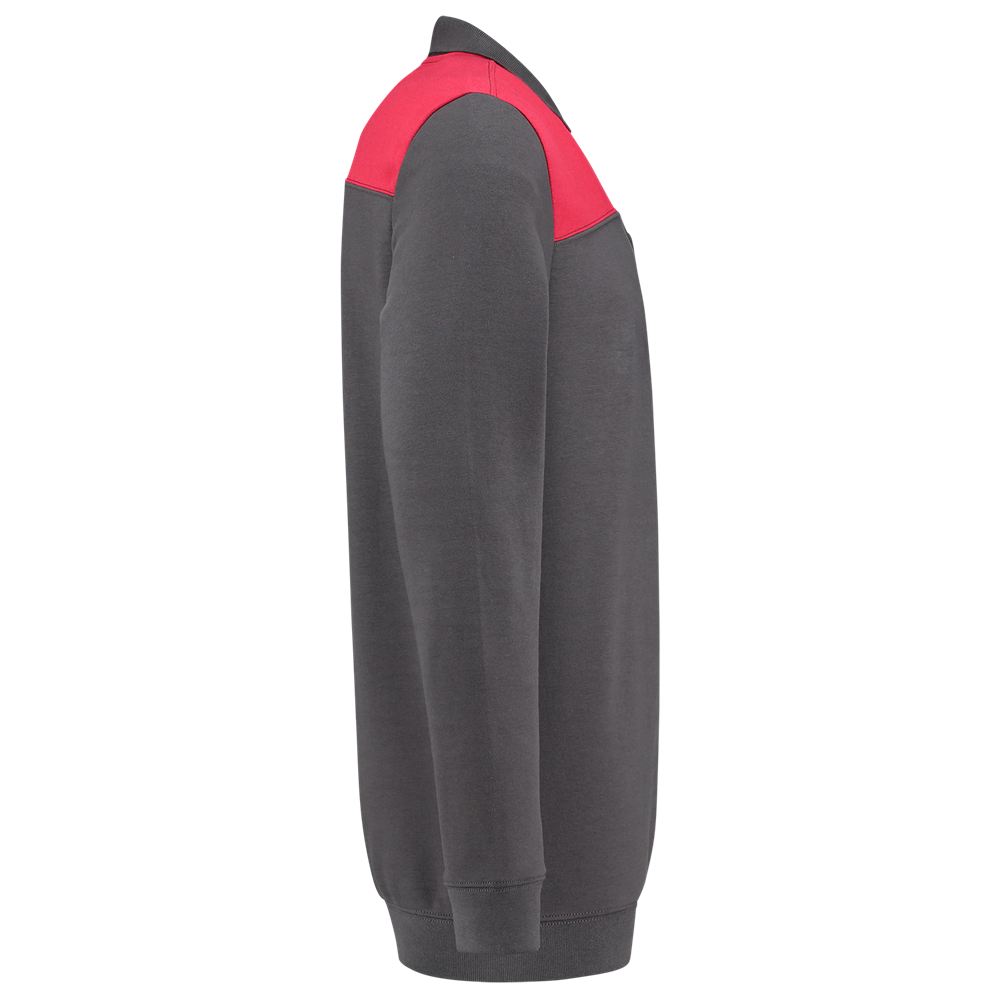 Tricorp Polosweater Bicolor Naden - donkergrijs/rood, foto 4 van 5