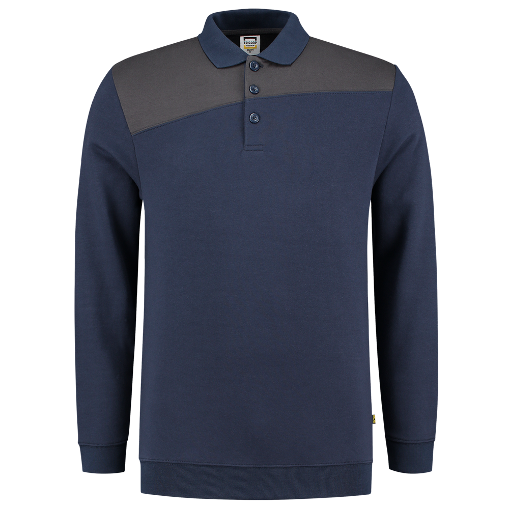 Tricorp Polosweater Bicolor Naden - ink/donkergrijs, foto 2 van 5