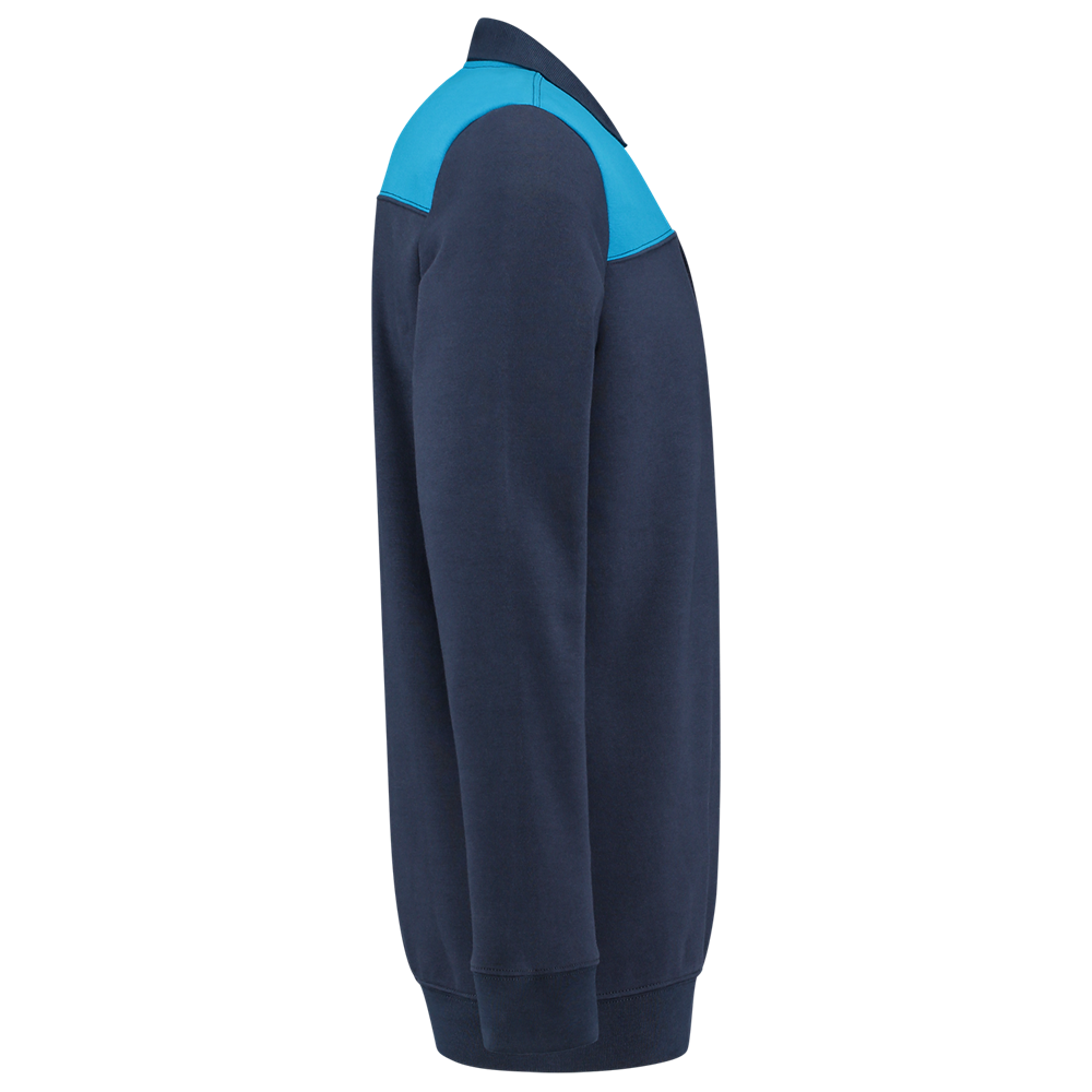 Tricorp Polosweater Bicolor Naden - ink/turquoise, foto 4 van 5