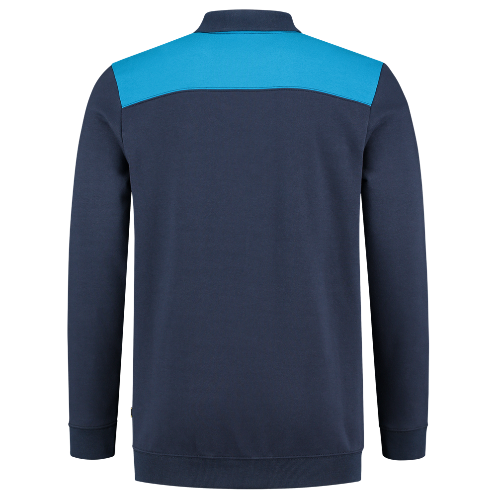 Tricorp Polosweater Bicolor Naden - ink/turquoise, foto 2 van 5