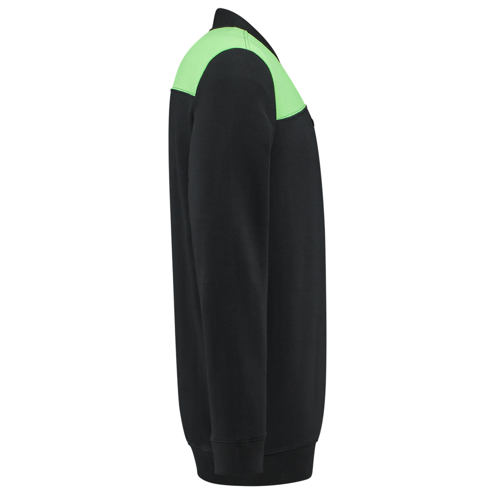 Tricorp Polosweater Bicolor Naden - zwart/lime, foto 4 van 5