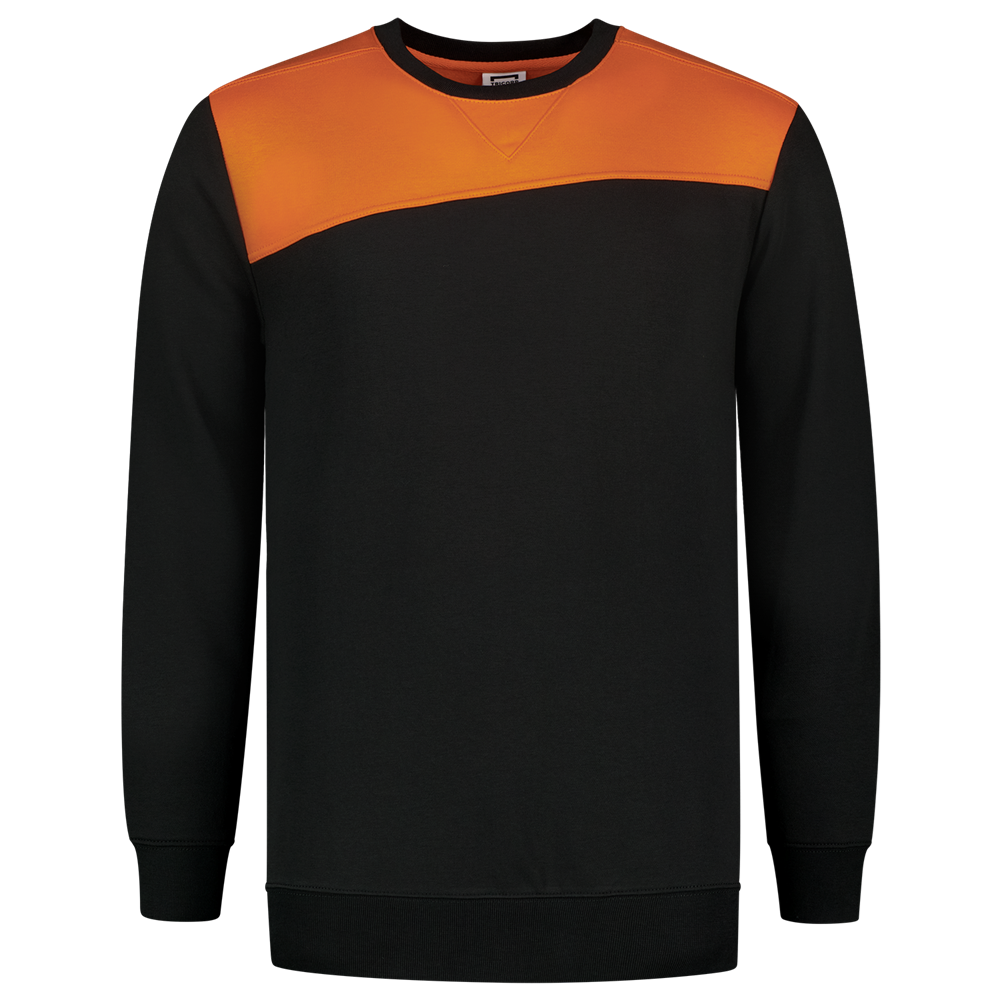 Tricorp Sweater Bicolor Naden - zwart/oranje, foto 2 van 5