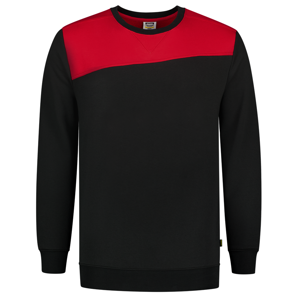 Tricorp Sweater Bicolor Naden - zwart/rood, foto 2 van 5