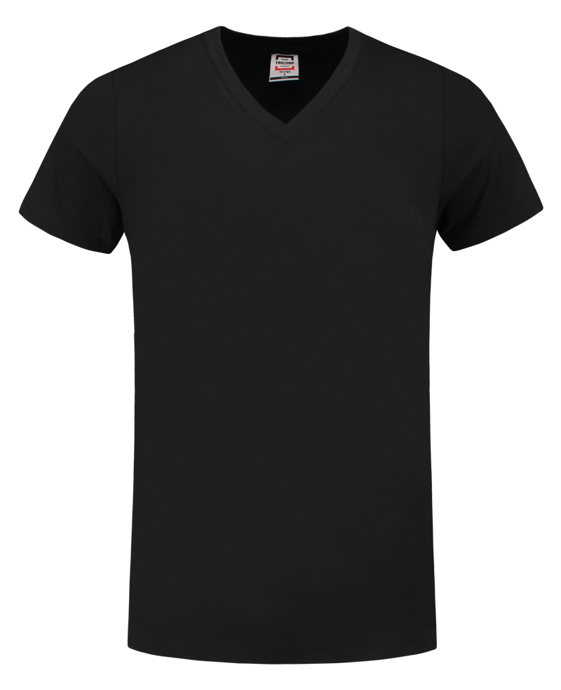 Tricorp T-shirt V-hals - zwart, foto 2 van 5
