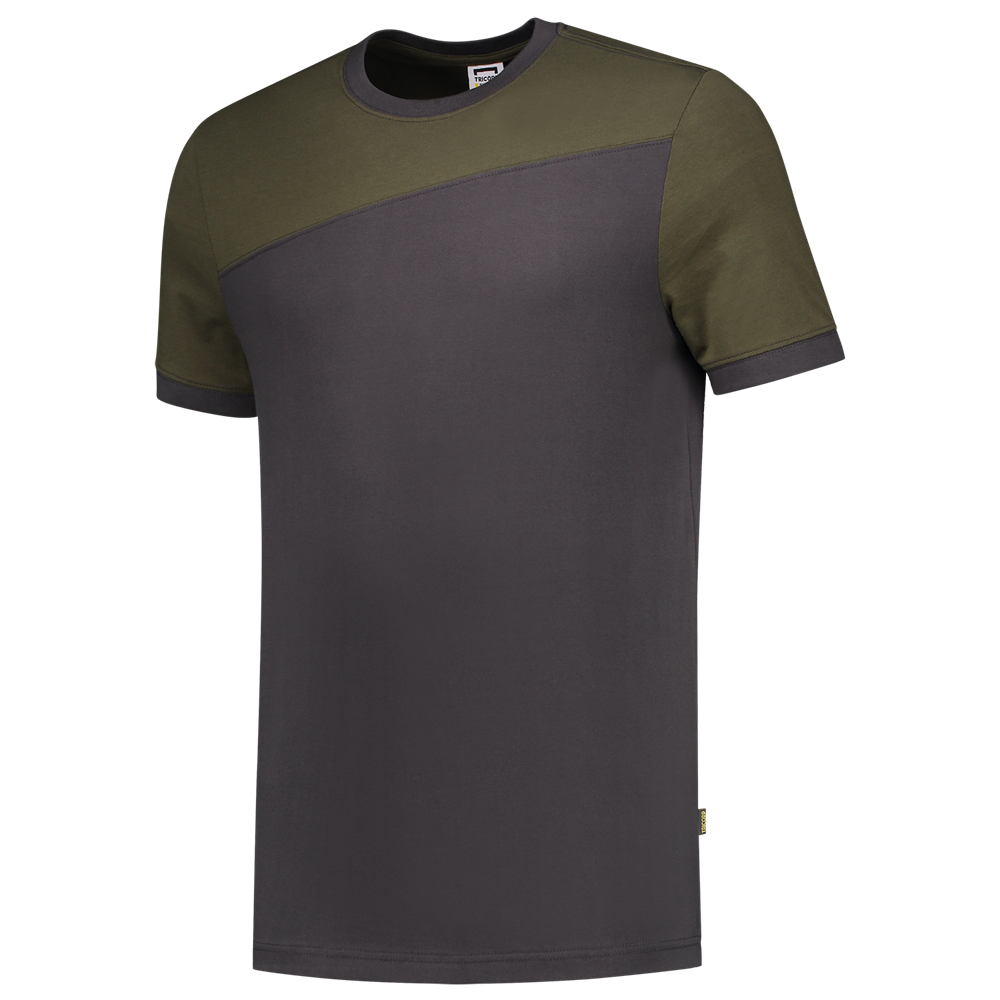 Tricorp Shirt Bicolor Naden - donkergrijs/army