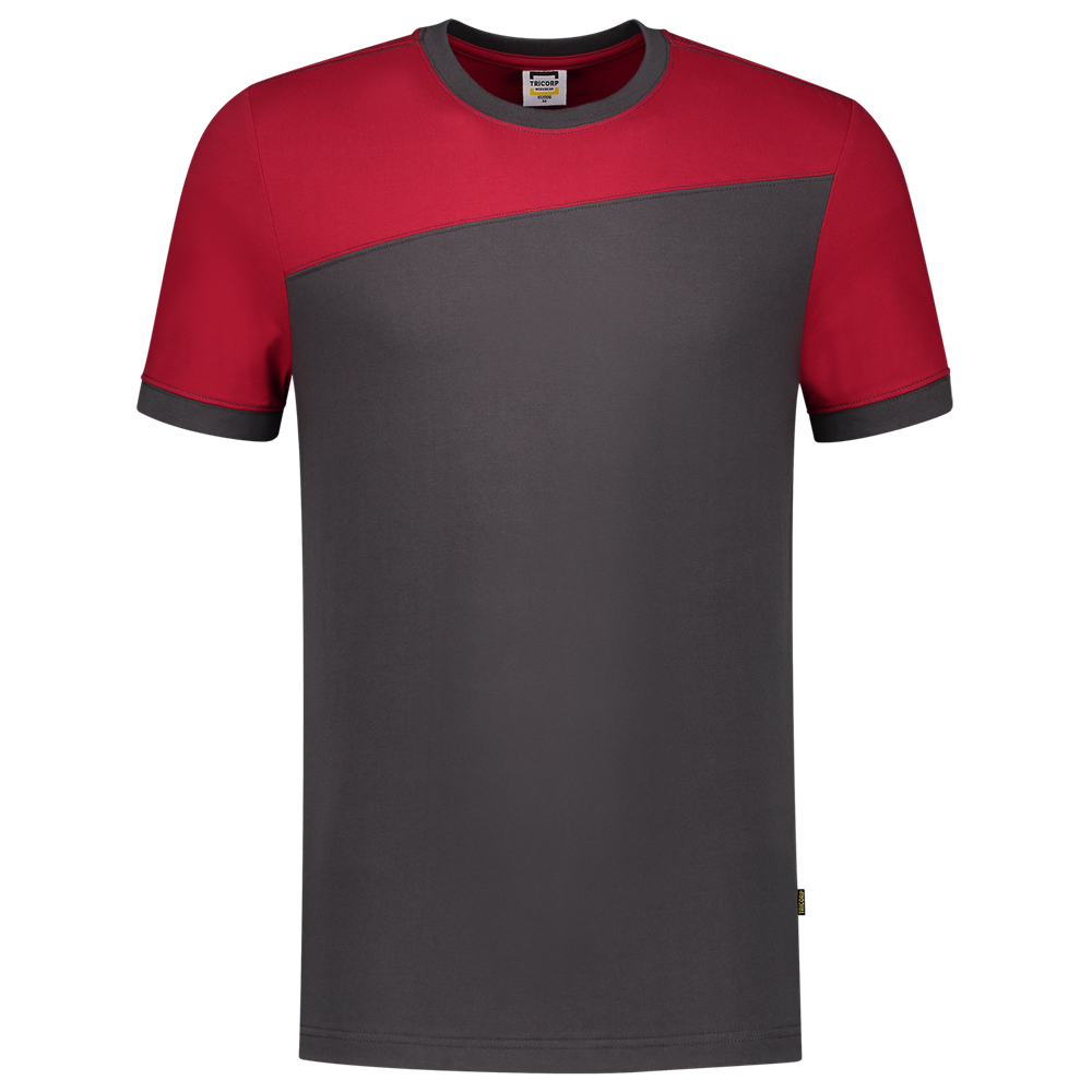 Tricorp Shirt Bicolor Naden - donkergrijs/rood, foto 2 van 5