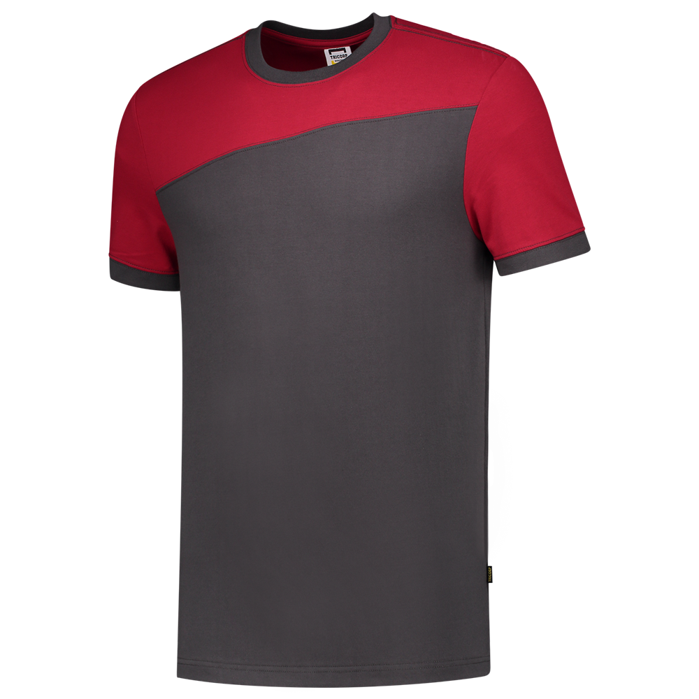 Tricorp Shirt Bicolor Naden - donkergrijs/rood