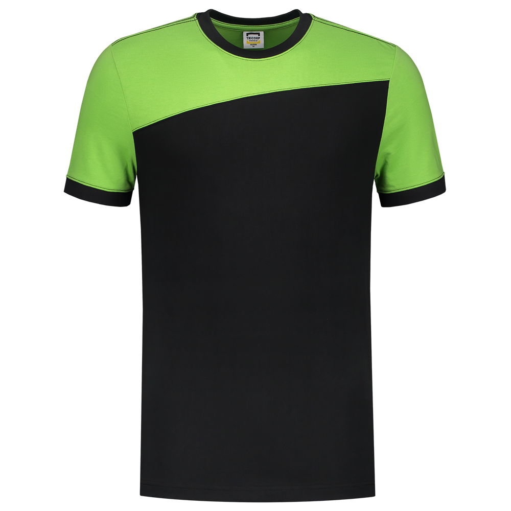 Tricorp Shirt Bicolor Naden - zwart/lime, foto 2 van 5