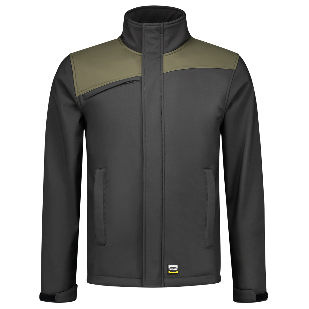Tricorp Softshell Bicolor Naden - donkergrijs/army, foto 2 van 5