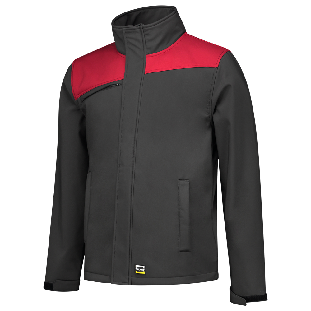 Tricorp Softshell Bicolor Naden - donkergrijs/rood