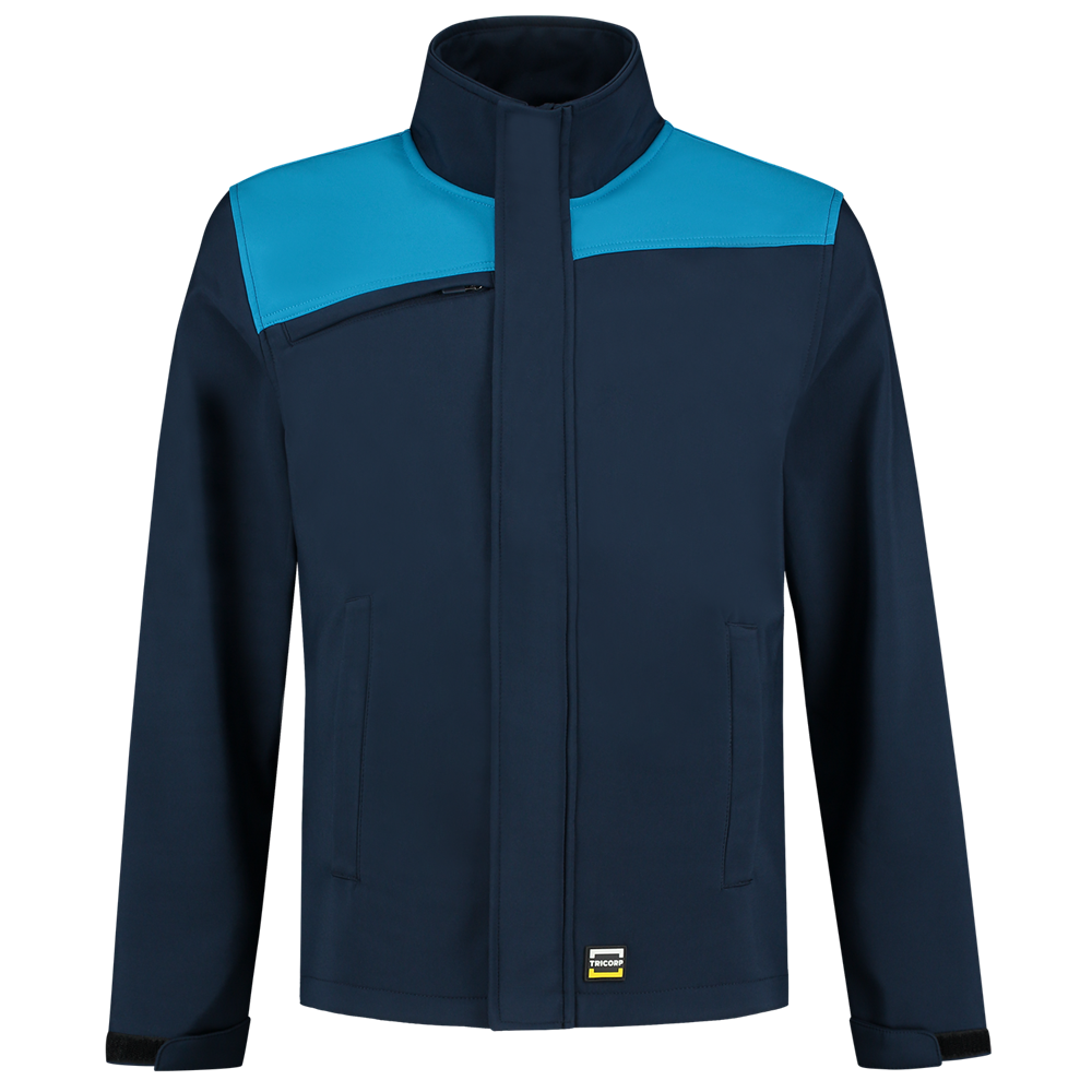 Tricorp Softshell Bicolor Naden - ink/turquoise, foto 2 van 5