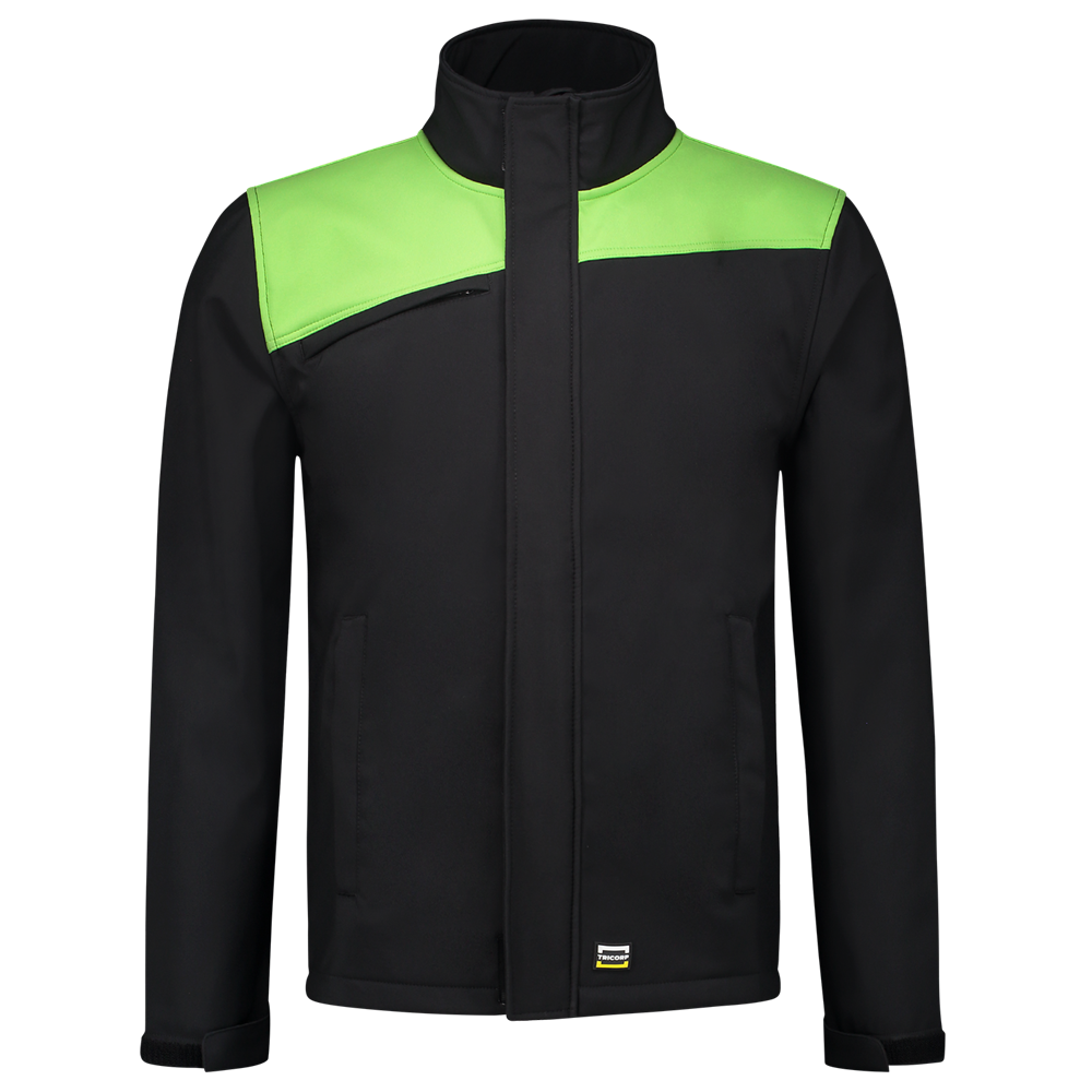 Tricorp Softshell Bicolor Naden - zwart/lime, foto 2 van 5