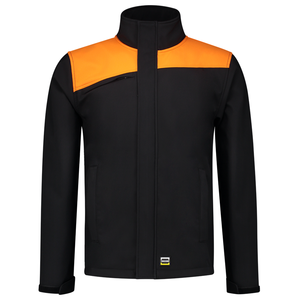 Tricorp Softshell Bicolor Naden - zwart/oranje, foto 2 van 5