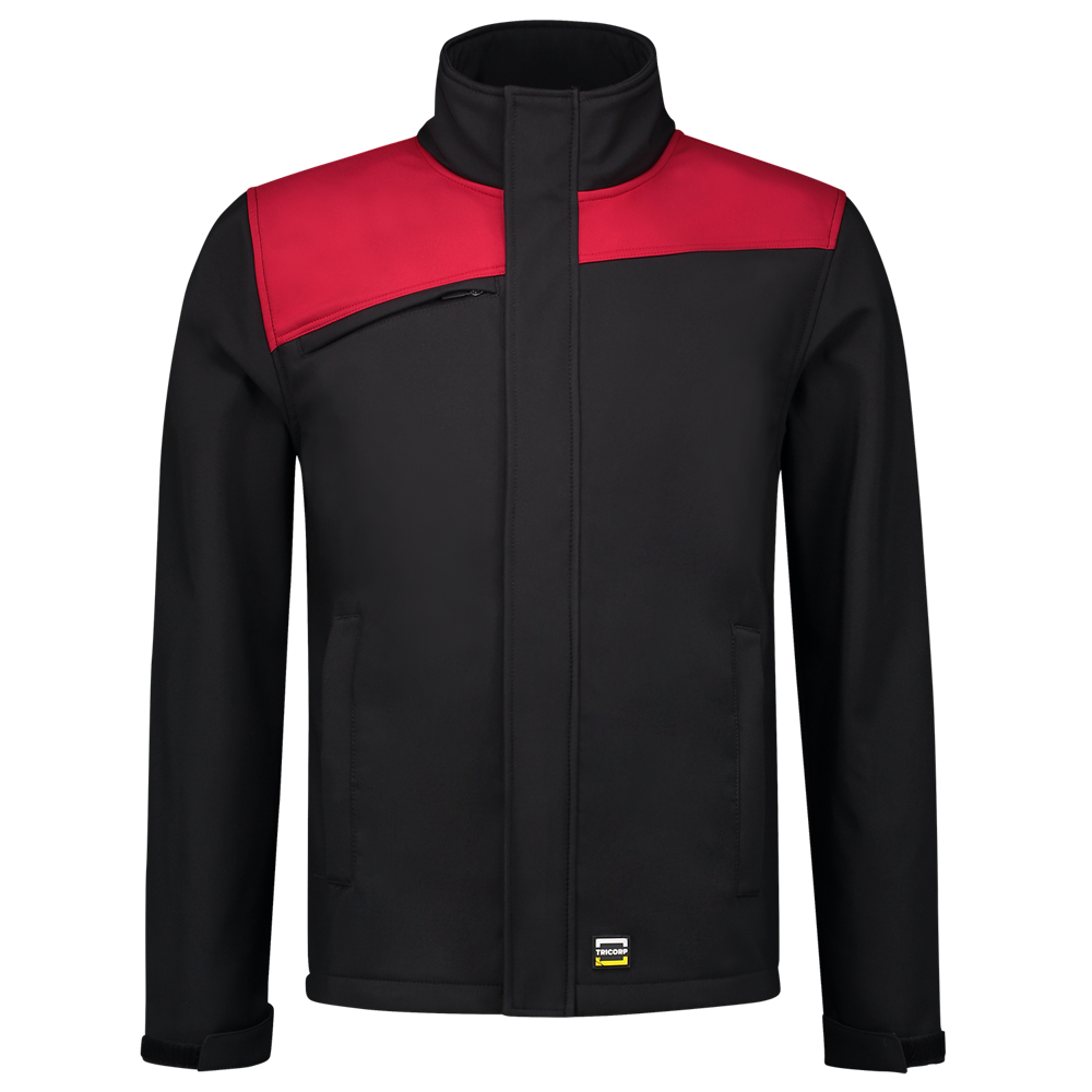 Tricorp Softshell Bicolor Naden - zwart/rood, foto 2 van 5