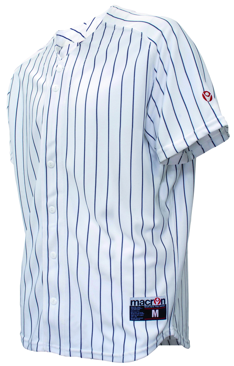 Macron Diamond honkbalshirt - wit/navy