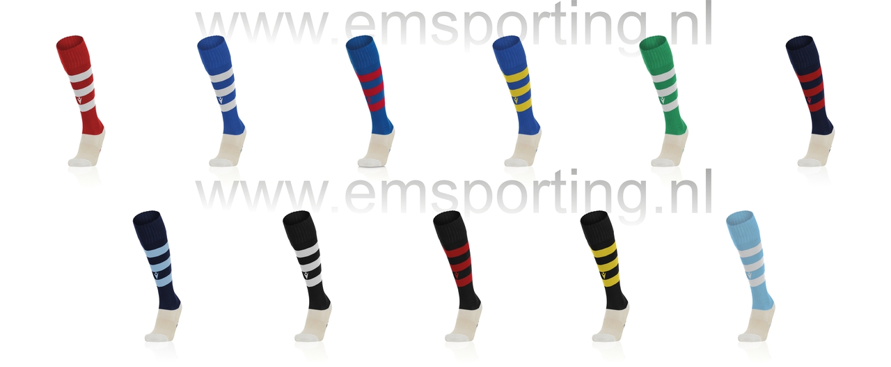Macron Hoops sok - rood/wit, foto 2 van 2