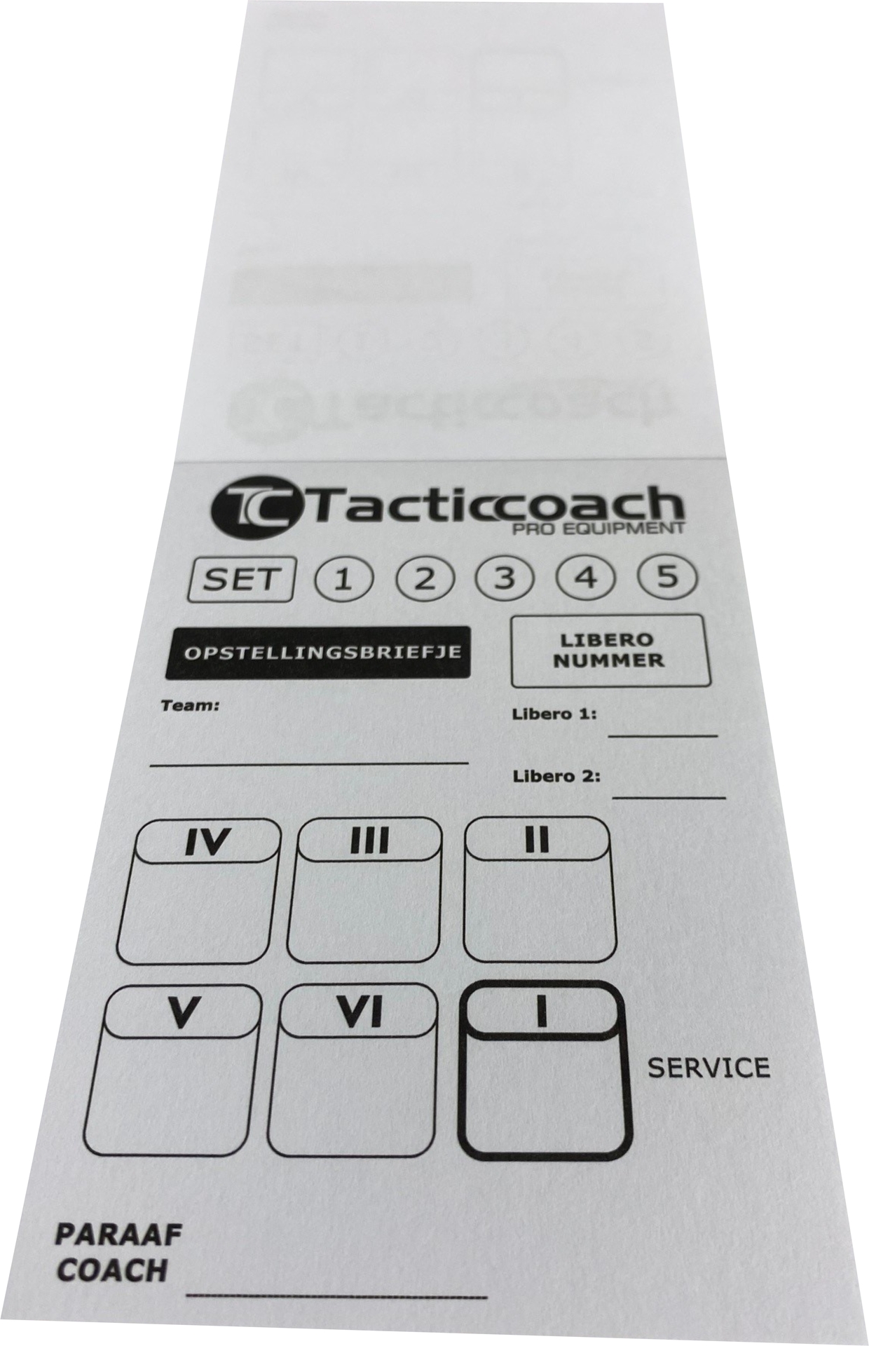 Opstellingsbriefjes volleybal, foto 3 van 4