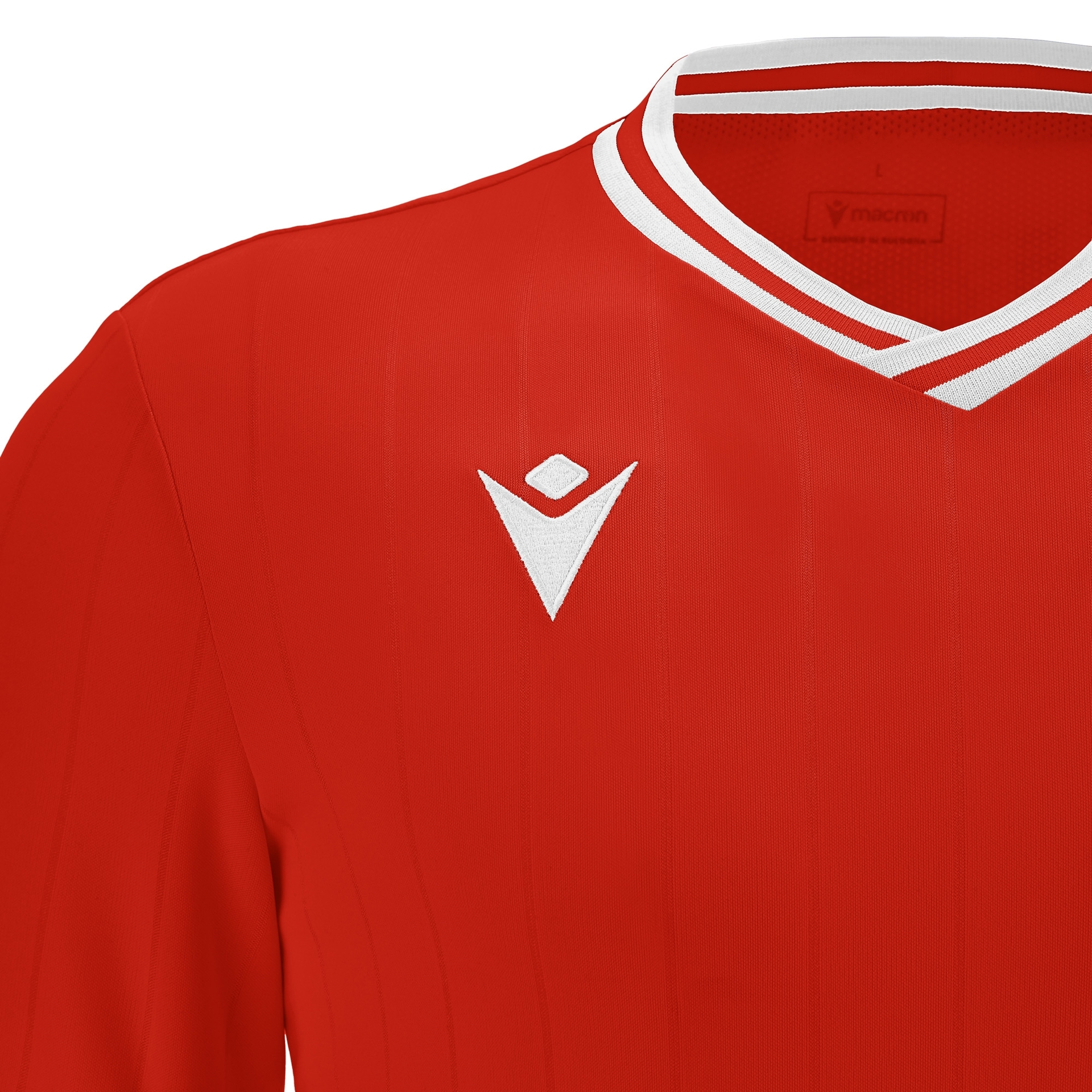 Macron Halley shirt - rood/wit, foto 4 van 6