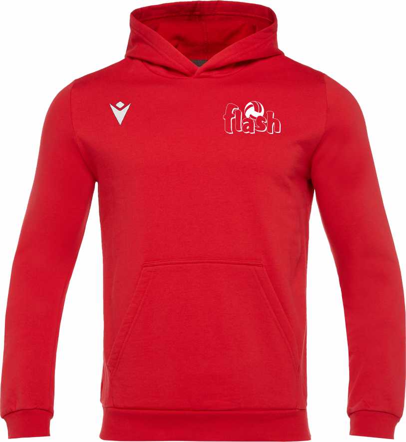 Flash Veendam - Macron Banjo sweater met capuchon - rood