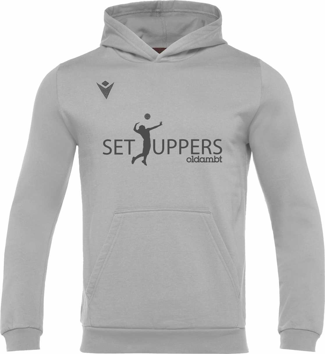 Set Uppers - Macron Banjo sweater met capuchon - grijs
