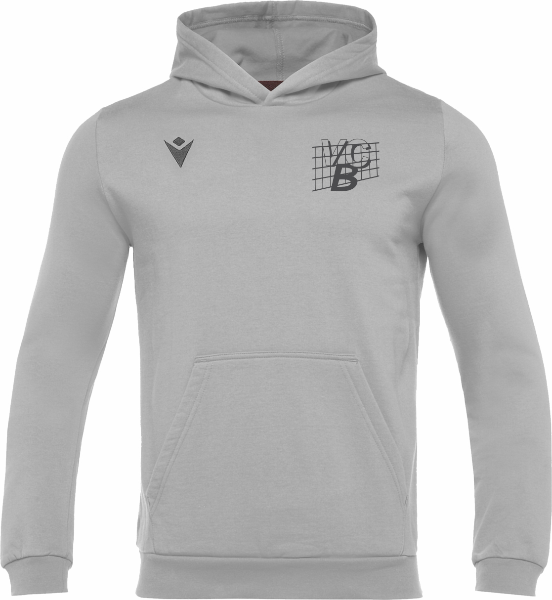 VCB Blijham - Macron Banjo sweater met capuchon - grijs