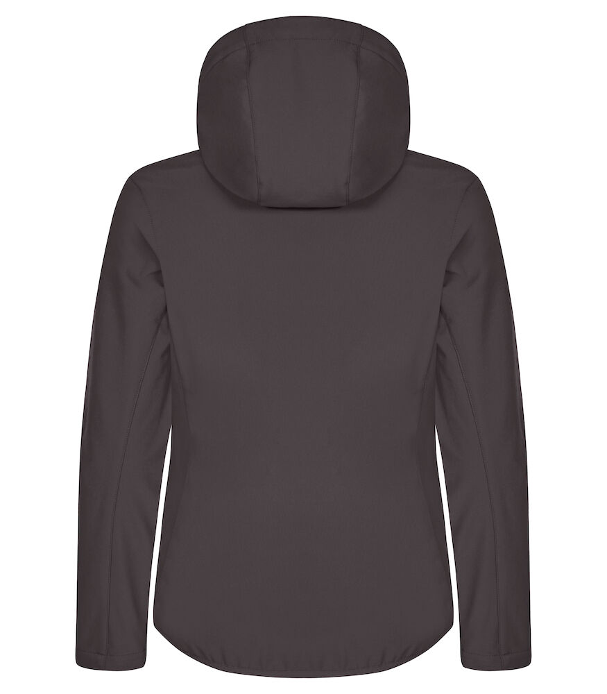 Clique Hoody Softshell Jas Dames - donkergrijs, foto 2 van 4