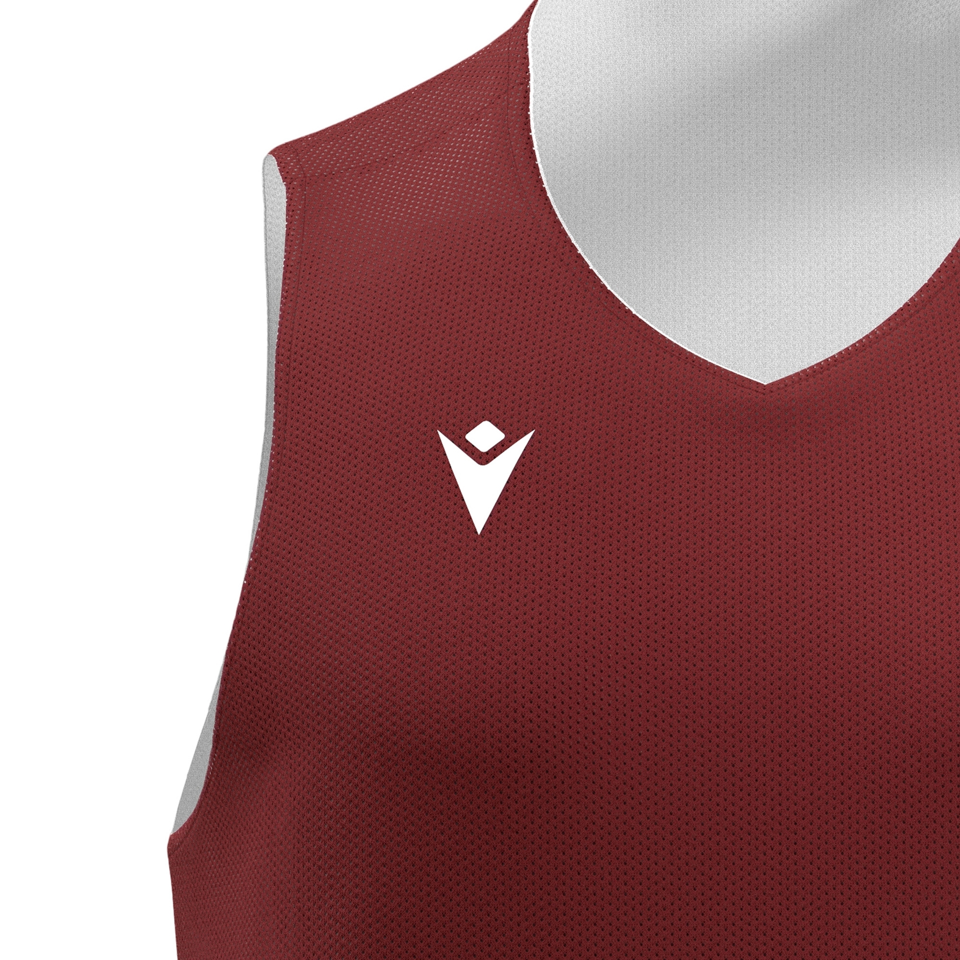 Macron Idaho reversible basketbalshirt - bordeaux rood, foto 4 van 5