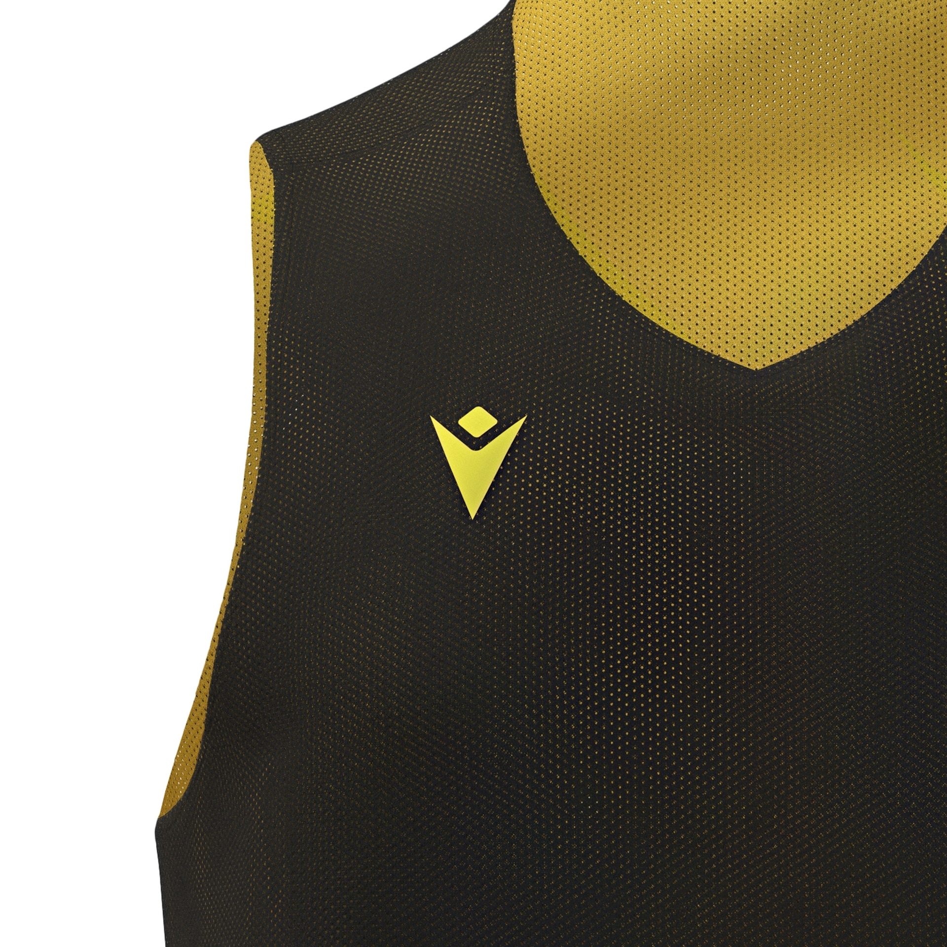 Macron Idaho reversible basketbalshirt - zwart/geel, foto 4 van 5