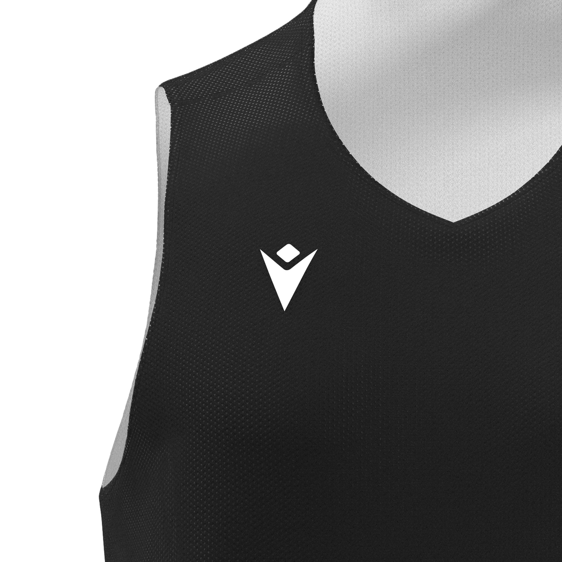 Macron Idaho reversible basketbalshirt - zwart/wit, foto 4 van 5