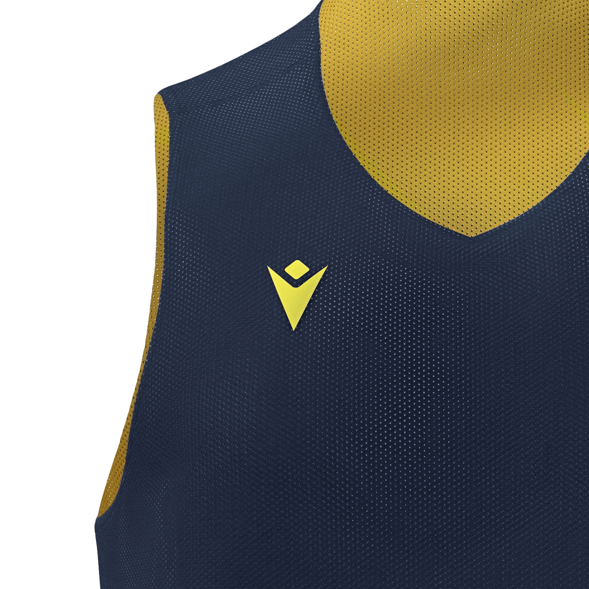 Macron Idaho reversible basketbalshirt - navy/geel, foto 4 van 5