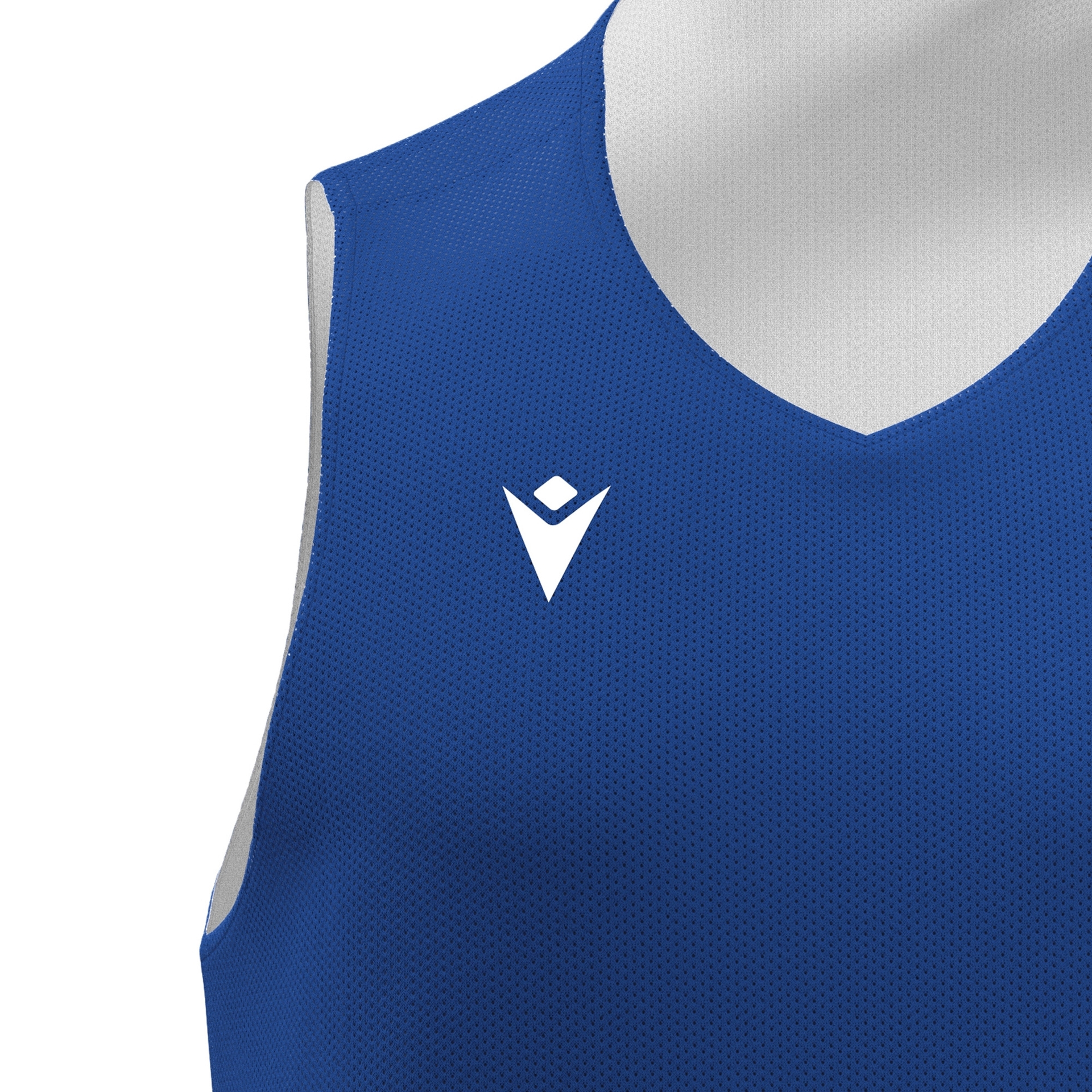 Macron Idaho reversible basketbalshirt - blauw/wit, foto 4 van 5