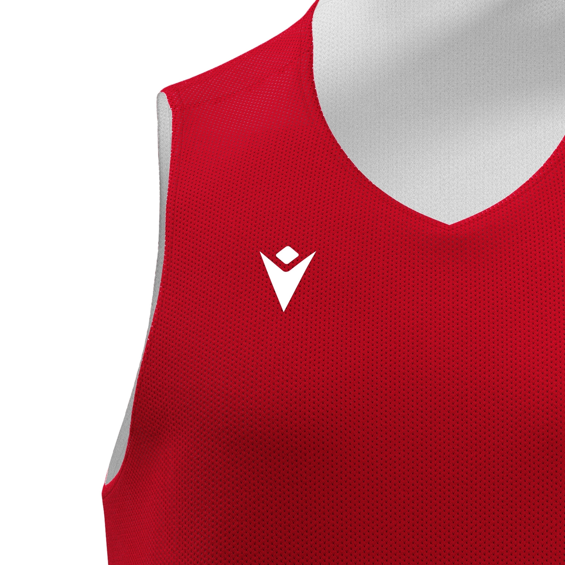 Macron Idaho reversible basketbalshirt - rood/wit, foto 4 van 5