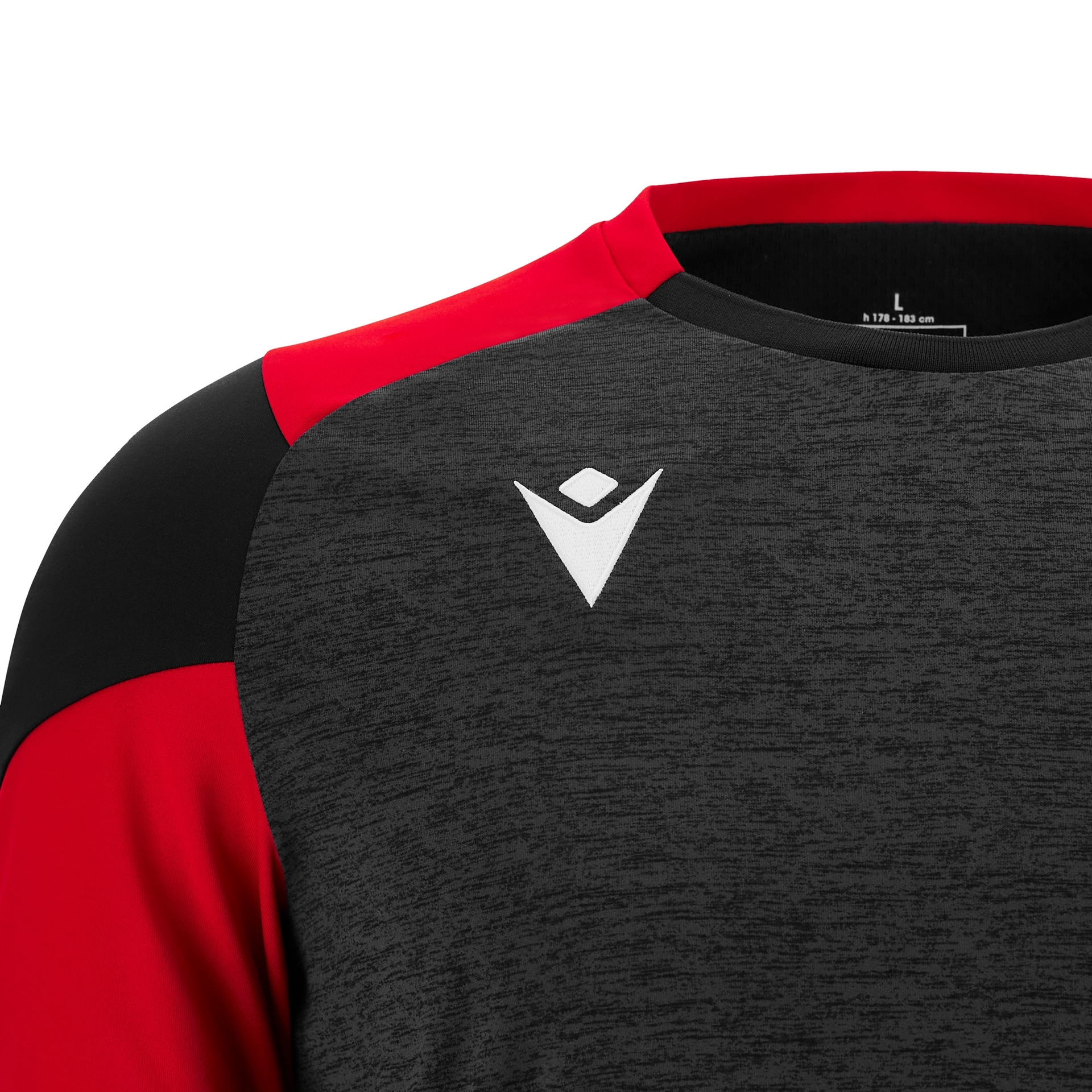 Macron Golem shirt - zwart/rood, foto 4 van 6