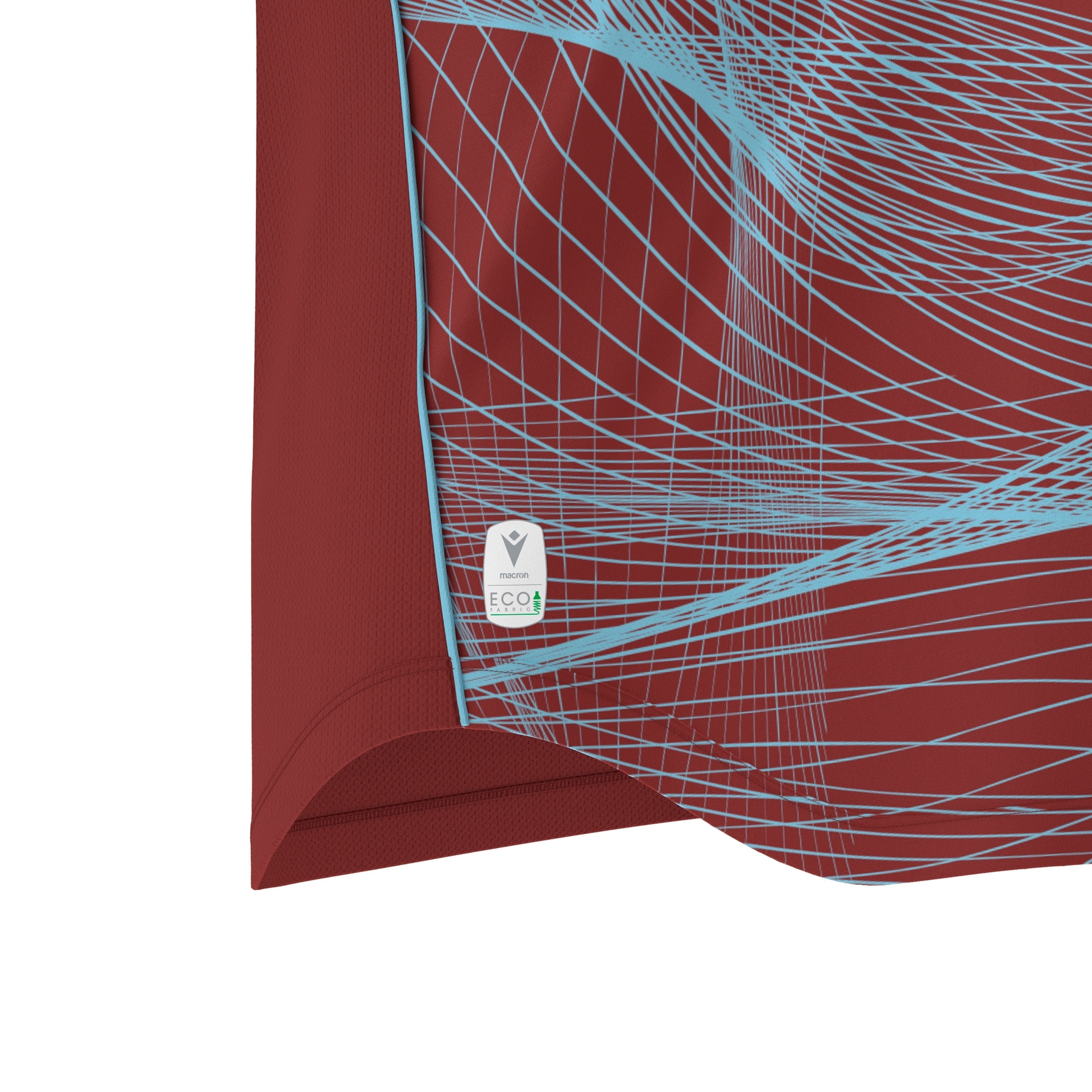 Macron Wyvern shirt - bordeaux rood/celeste, foto 6 van 6